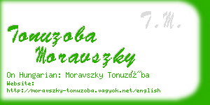 tonuzoba moravszky business card